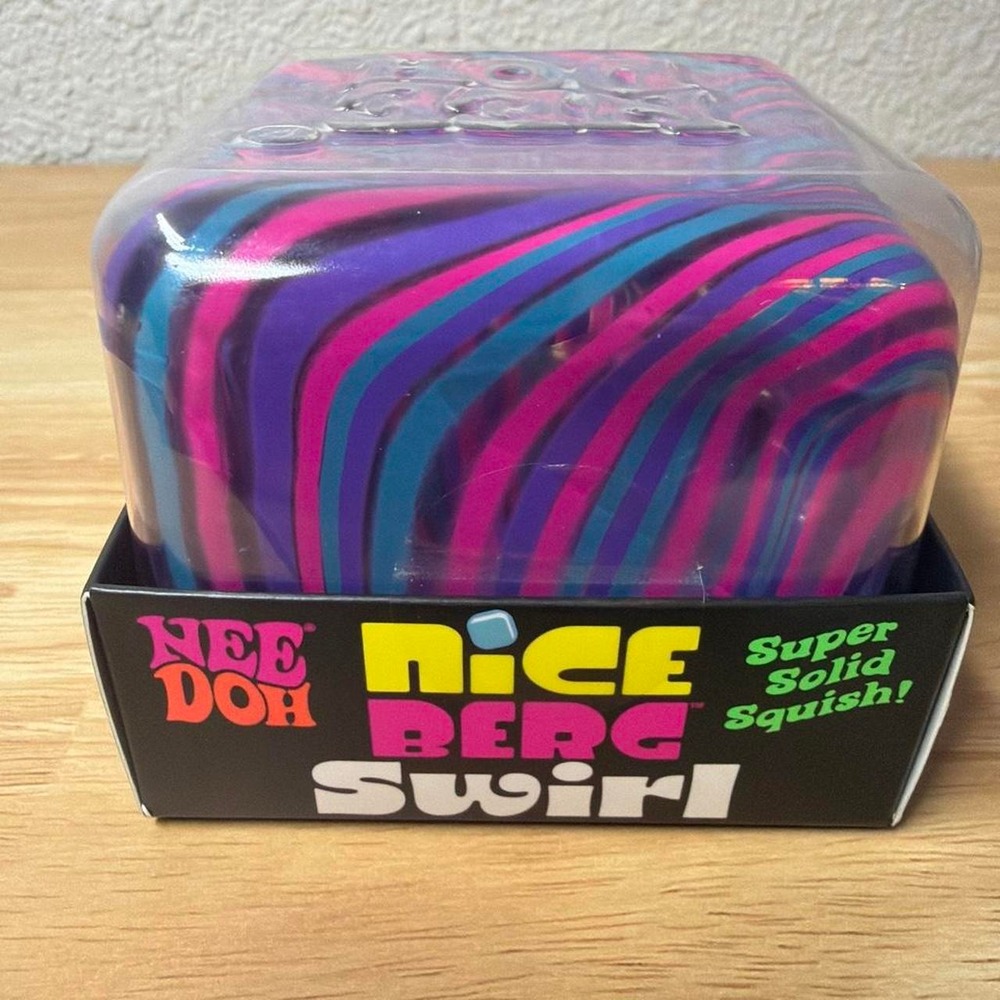 Authentic NeeDoh Nice Berg Swirl Pink Purple Blue